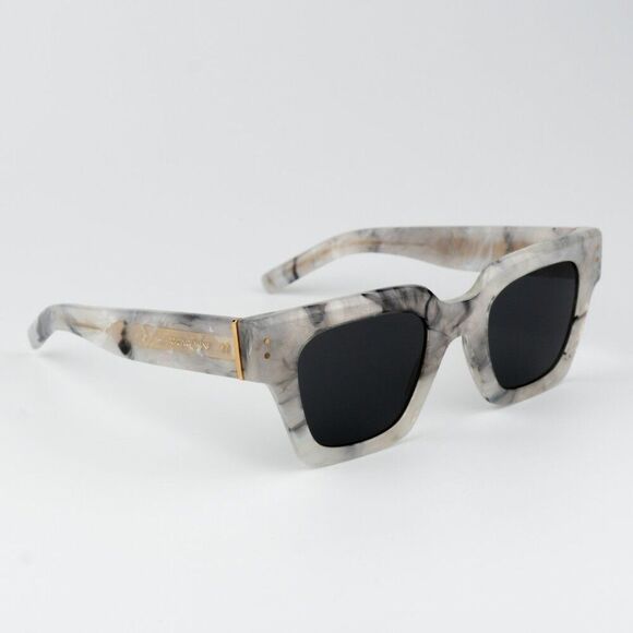NEW D&G DG4413 342887 Grey Marble Grey Square Unisex Sunglasses - Picture 4 of 12
